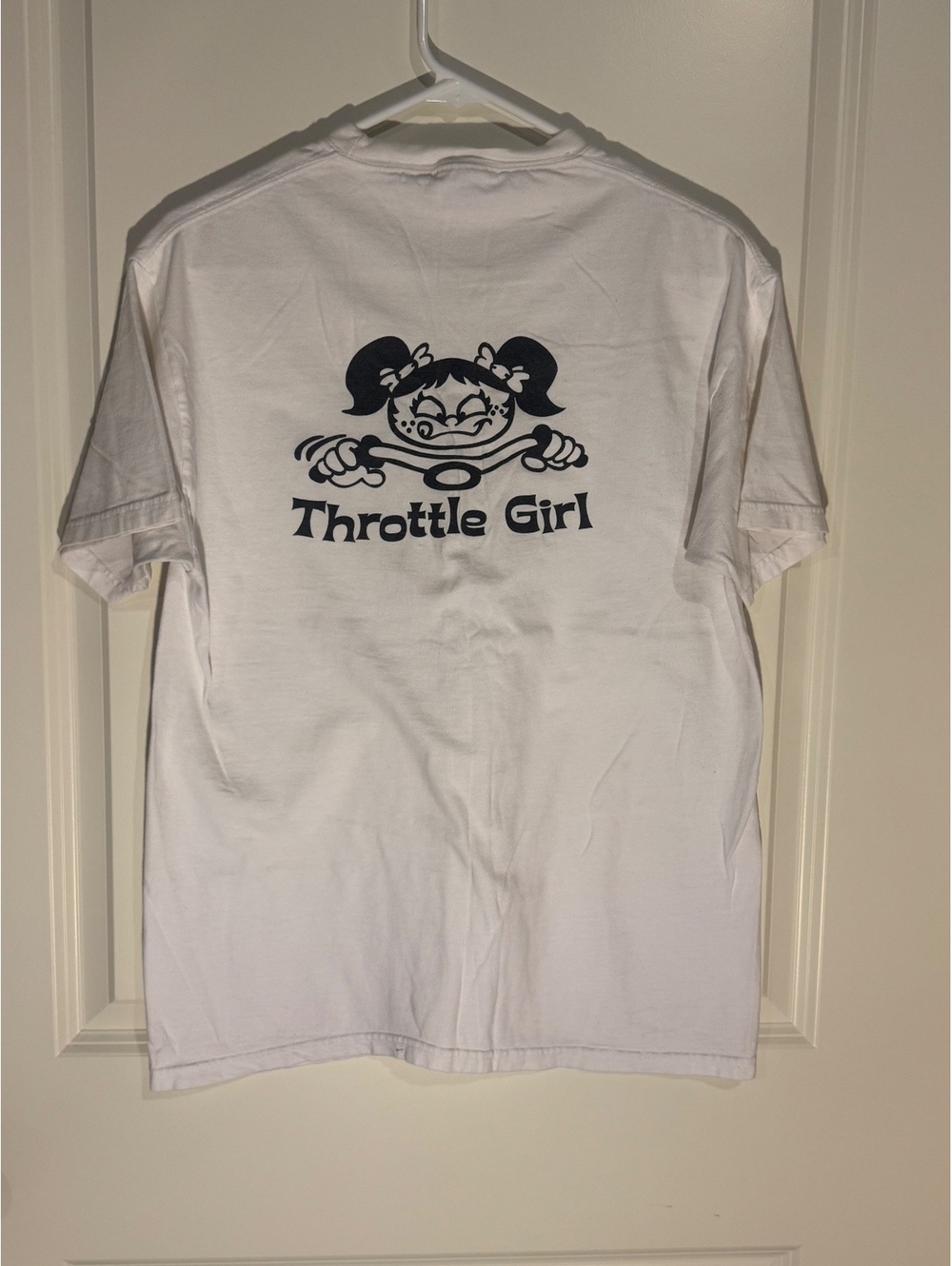 Throttle Girl Graphic White T-Shirt